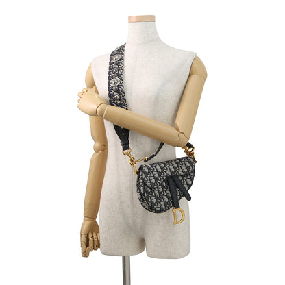 Dior Oblique saddlebag Navy/BeigeM0456CTZQ Canvas Leather Size Mini