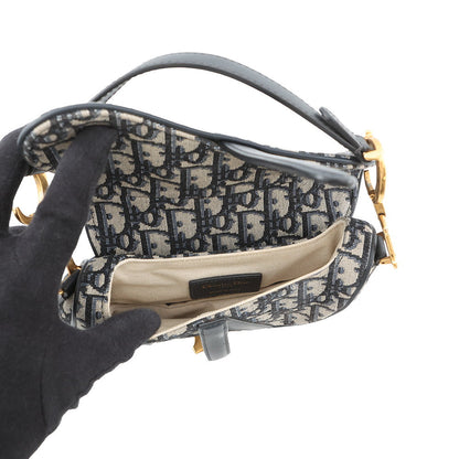 Dior Oblique saddlebag Navy/BeigeM0456CTZQ Canvas Leather Size Mini