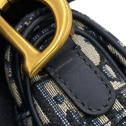Dior Oblique saddlebag Navy/BeigeM0456CTZQ Canvas Leather Size Mini