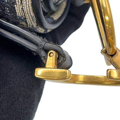 Dior Oblique saddlebag Navy/BeigeM0456CTZQ Canvas Leather Size Mini