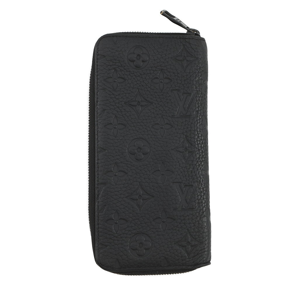 LOUIS VUITTON Zippy wallet Vertical NoirM69047 Taurillon Leather/Monogram・Pattern