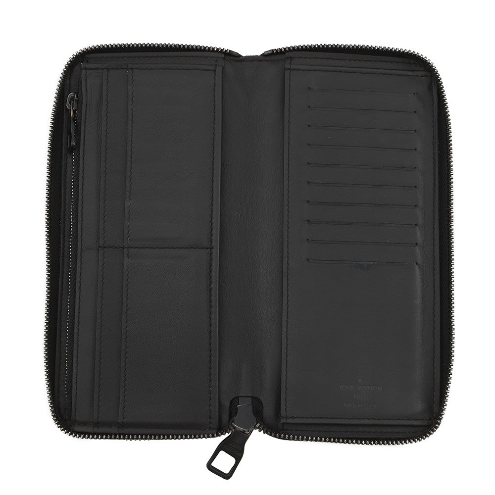 LOUIS VUITTON Zippy wallet Vertical NoirM69047 Taurillon Leather/Monogram・Pattern