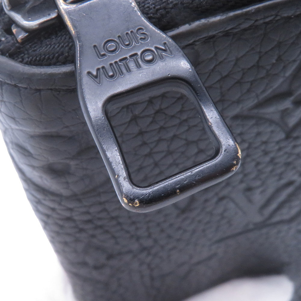 LOUIS VUITTON Zippy wallet Vertical NoirM69047 Taurillon Leather/Monogram・Pattern