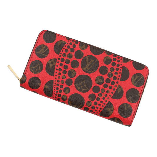 LOUIS VUITTON Zippy Wallet RedM60450 Monogram Pumpkin Dot/Yayoi Kusama