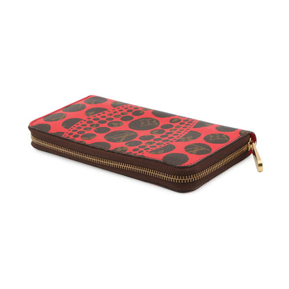 LOUIS VUITTON Zippy Wallet RedM60450 Monogram Pumpkin Dot/Yayoi Kusama