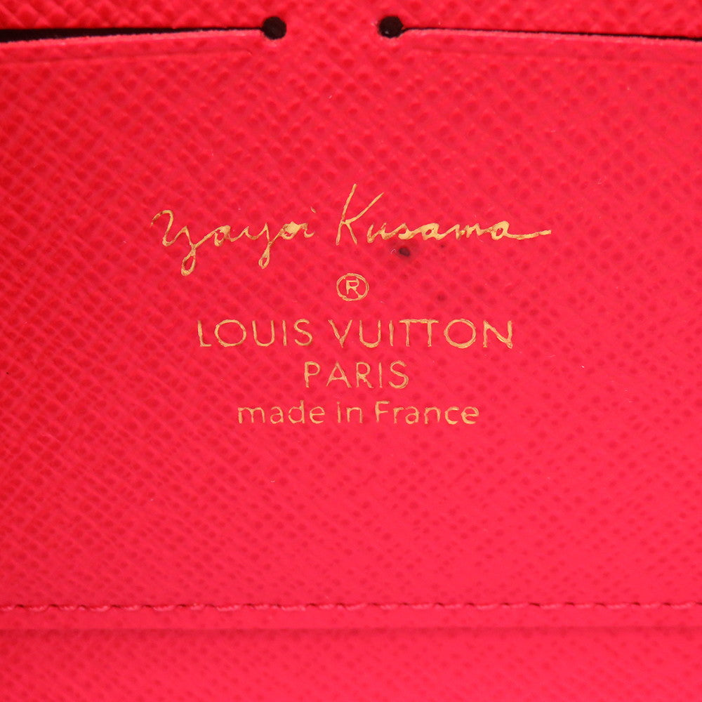 LOUIS VUITTON Zippy Wallet RedM60450 Monogram Pumpkin Dot/Yayoi Kusama
