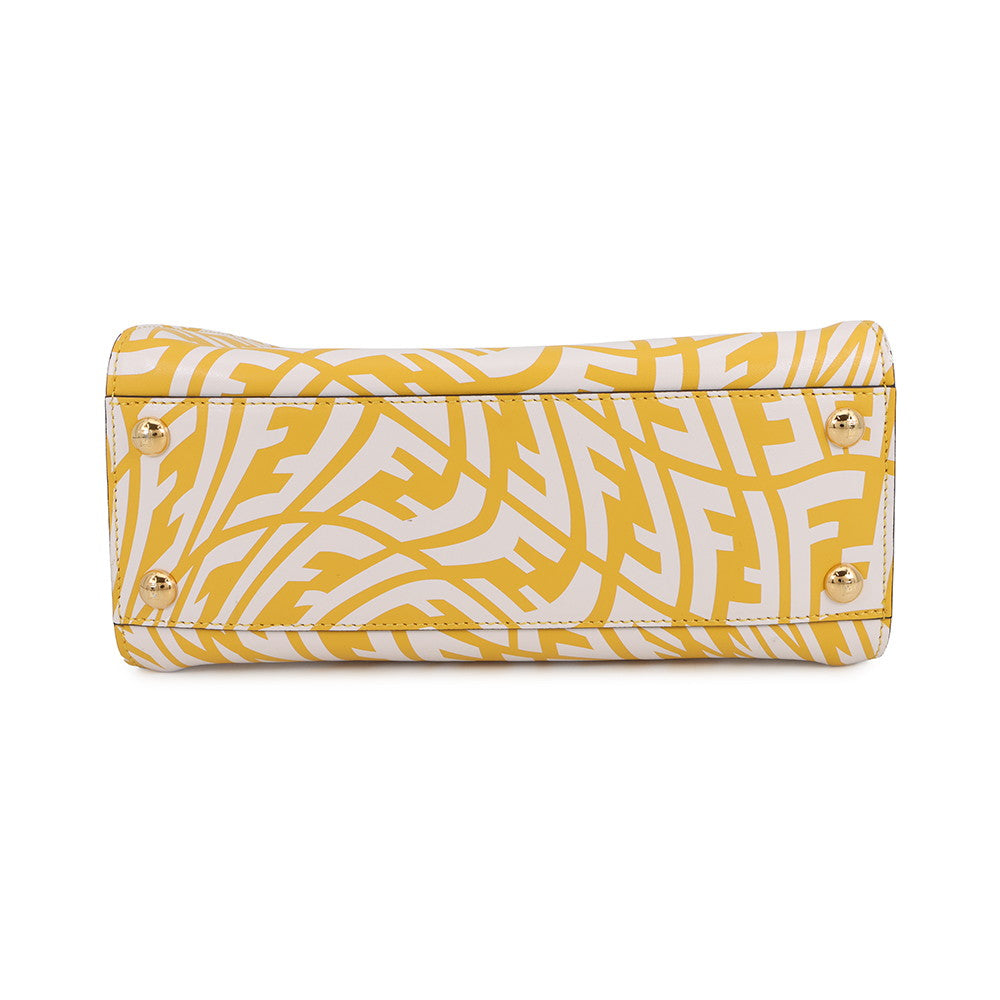 FENDI FF Verdigo Peekaboo Yellow/White8BN244 Leather Size Mini