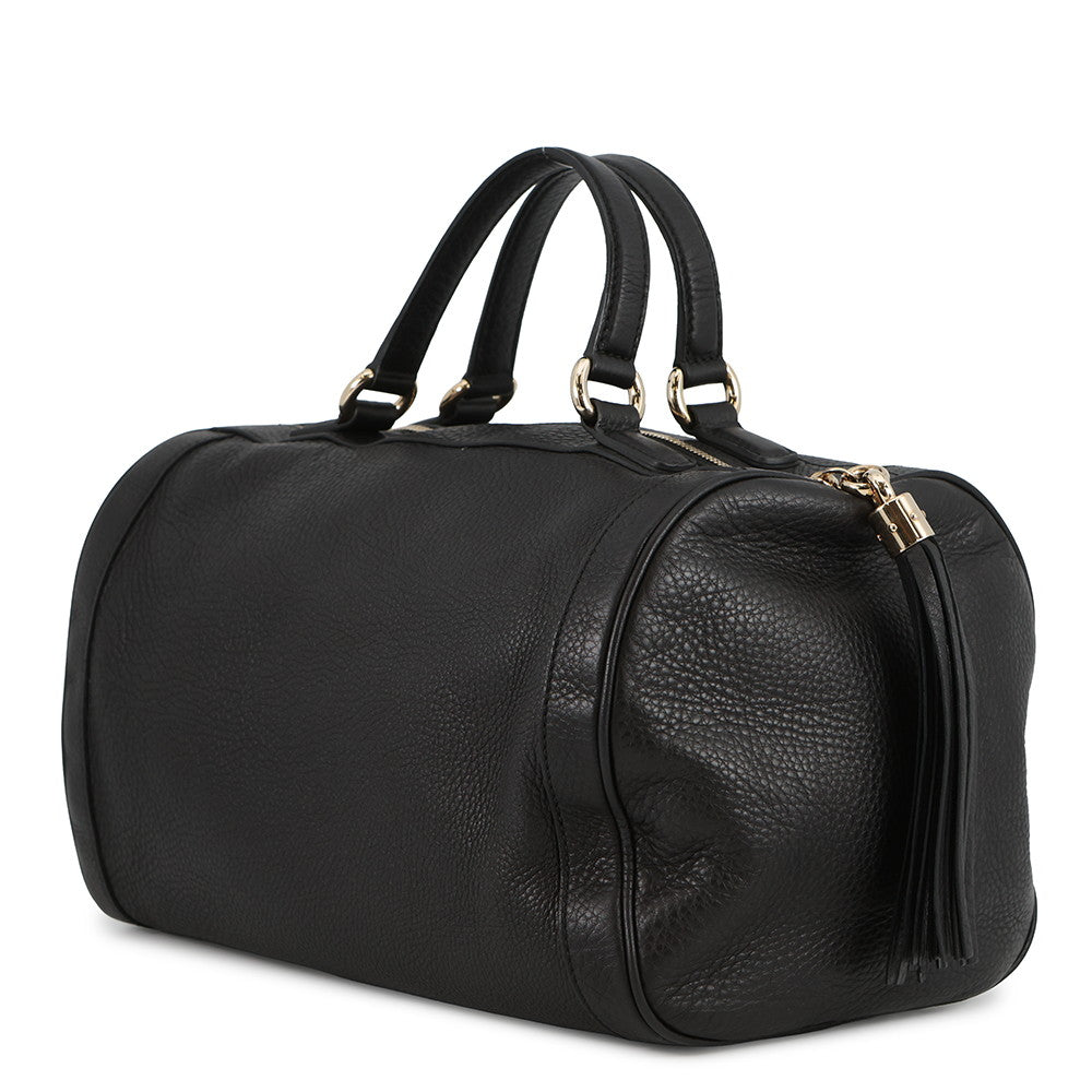 GUCCI Soho Interlocking G Mini Travel Bag Black282302 Leather