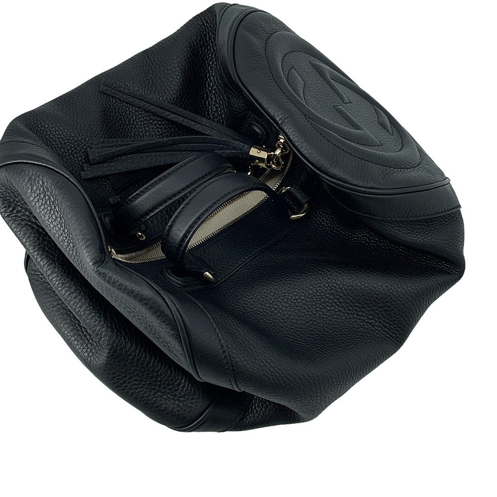 GUCCI Soho Interlocking G Mini Travel Bag Black282302 Leather
