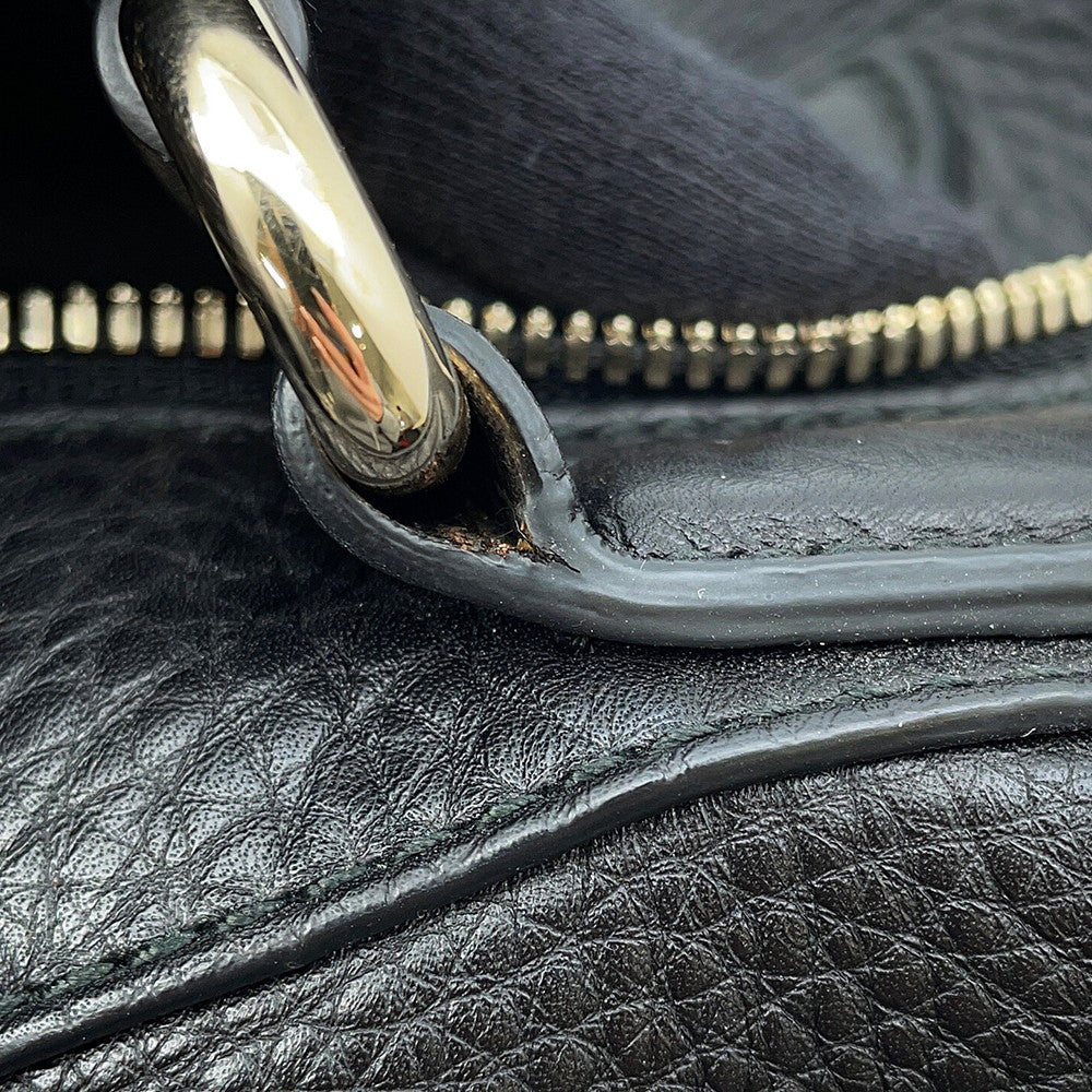 GUCCI Soho Interlocking G Mini Travel Bag Black282302 Leather