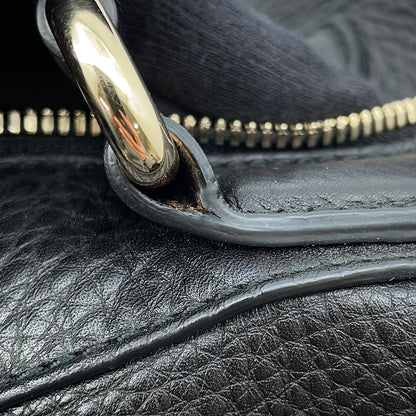 GUCCI Soho Interlocking G Mini Travel Bag Black282302 Leather