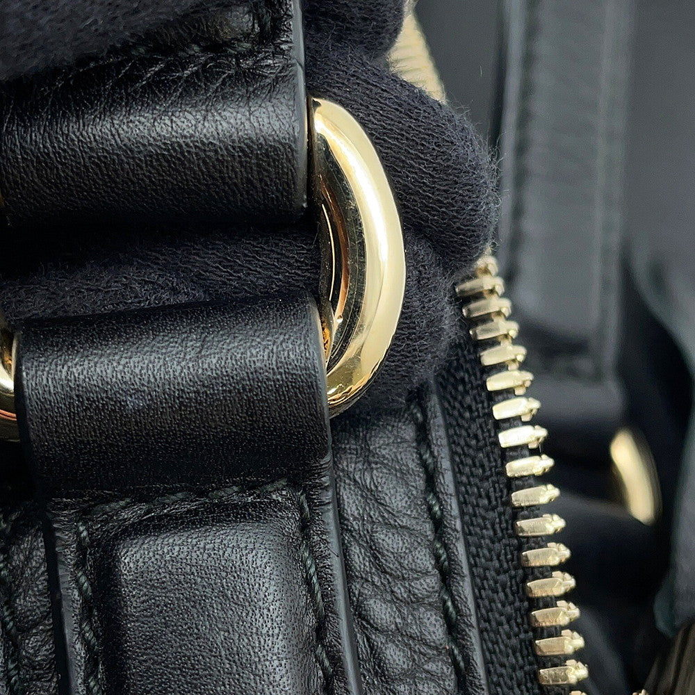 GUCCI Soho Interlocking G Mini Travel Bag Black282302 Leather