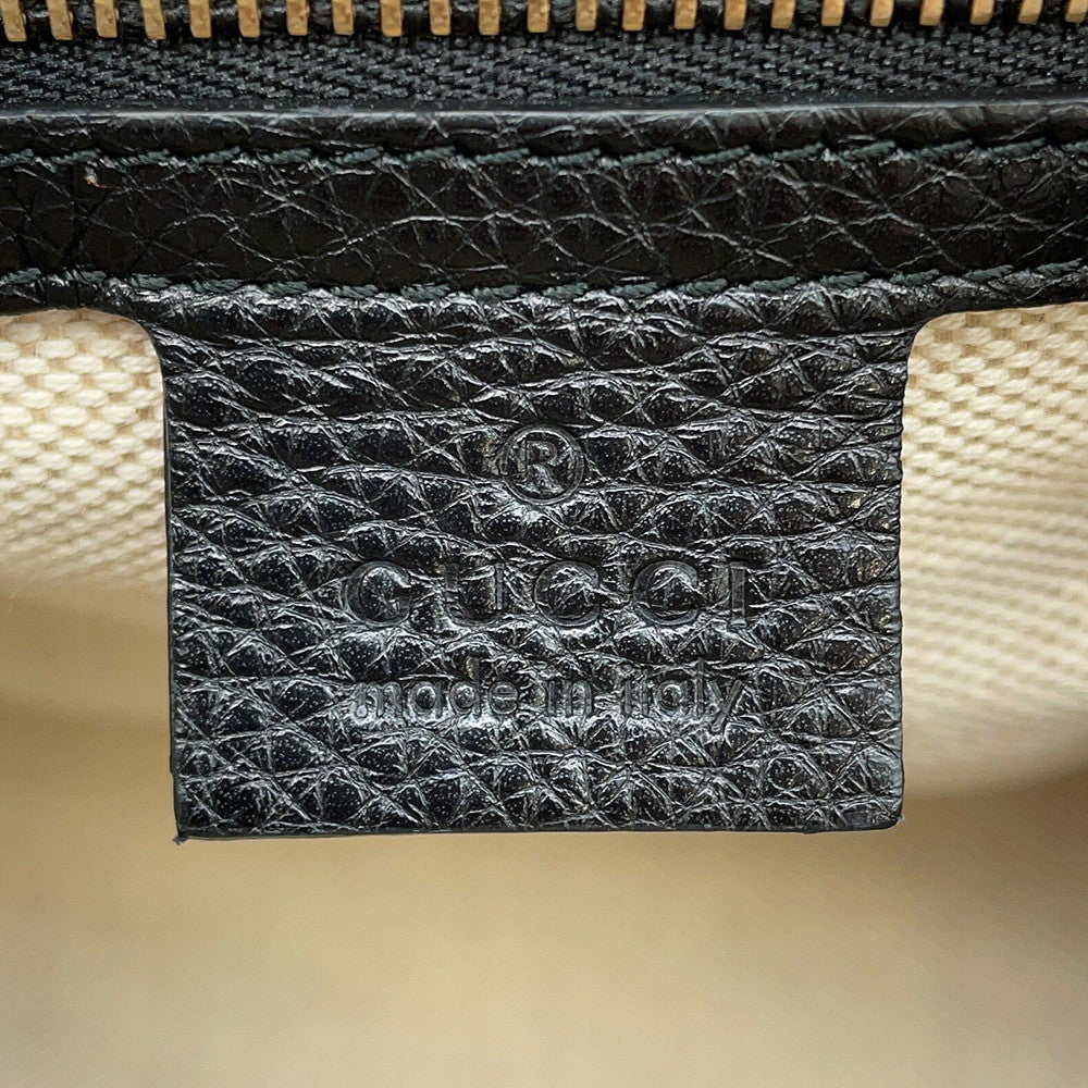 GUCCI Soho Interlocking G Mini Travel Bag Black282302 Leather