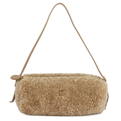 MIUMIU Pouch Beige5NE851 Leather Shearling