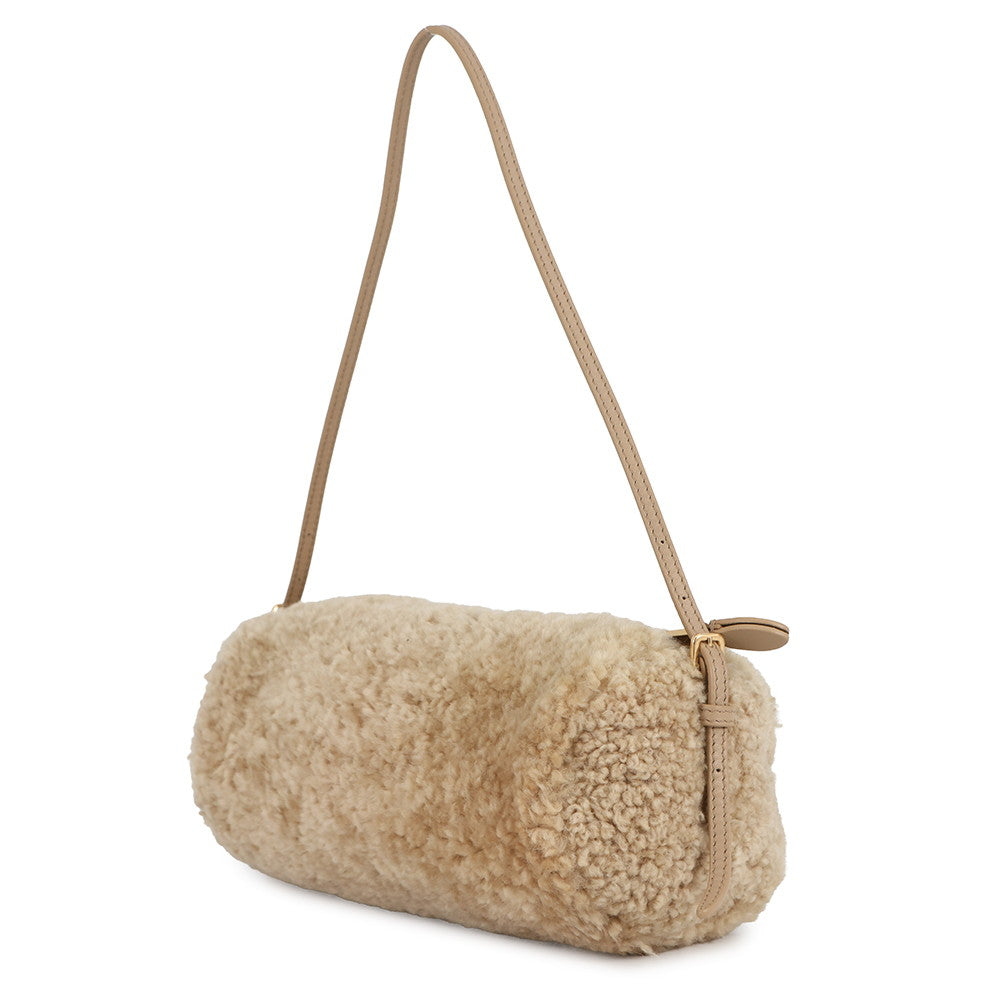 MIUMIU Pouch Beige5NE851 Leather Shearling