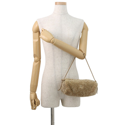 MIUMIU Pouch Beige5NE851 Leather Shearling