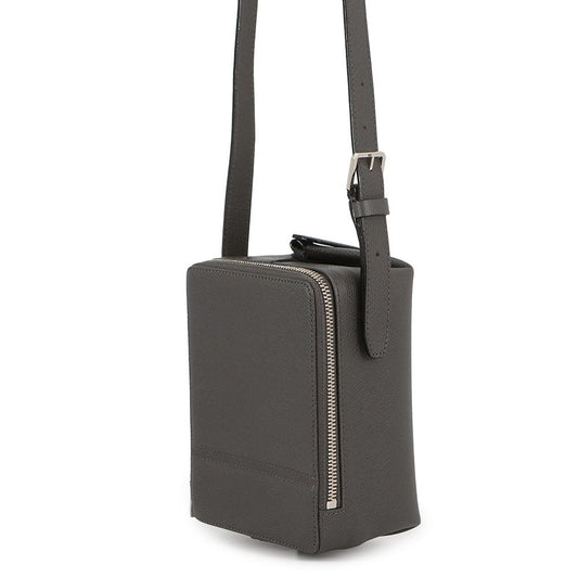 Valextra Valextra Trick Track Crossbody Dark GrayWBSR0024028LRL99GF Soft Calf Leather