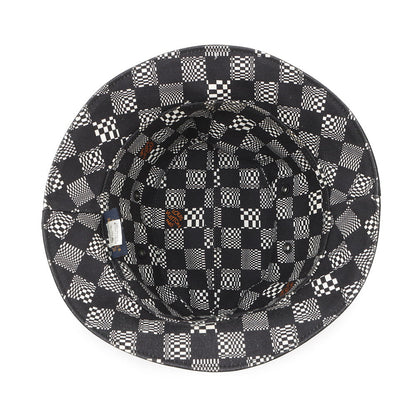 LOUIS VUITTON Bonnet Distorted Damier Reversible Bucket Hat Size 58 Black/WhiteMP2946 Cotton100%