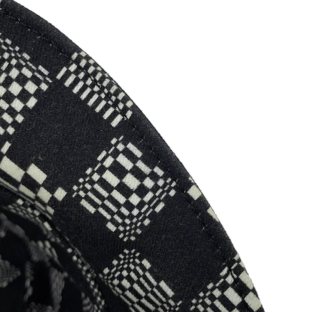 LOUIS VUITTON Bonnet Distorted Damier Reversible Bucket Hat Size 58 Black/WhiteMP2946 Cotton100%