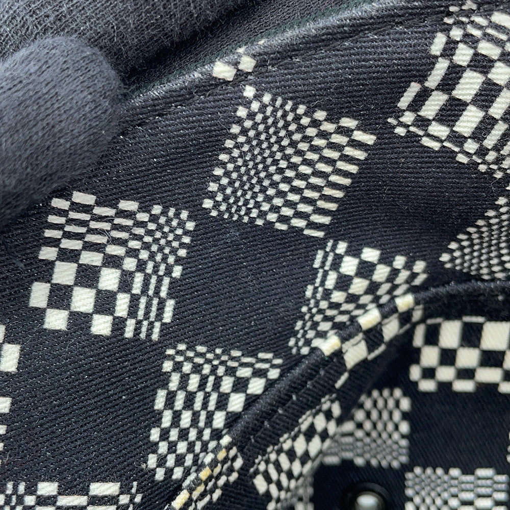 LOUIS VUITTON Bonnet Distorted Damier Reversible Bucket Hat Size 58 Black/WhiteMP2946 Cotton100%