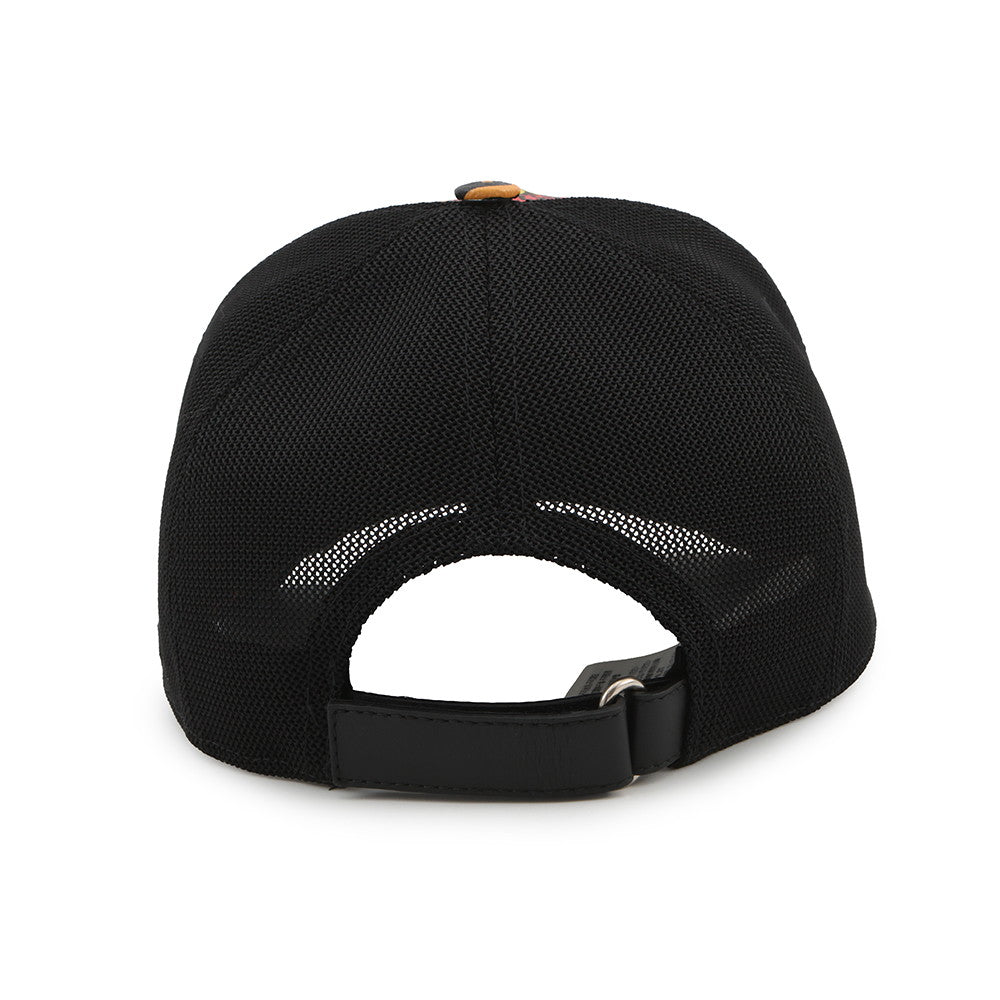 GUCCI GG Psychedelic Baseball Cap Size L Black/Multicolor601253 PVC Mesh