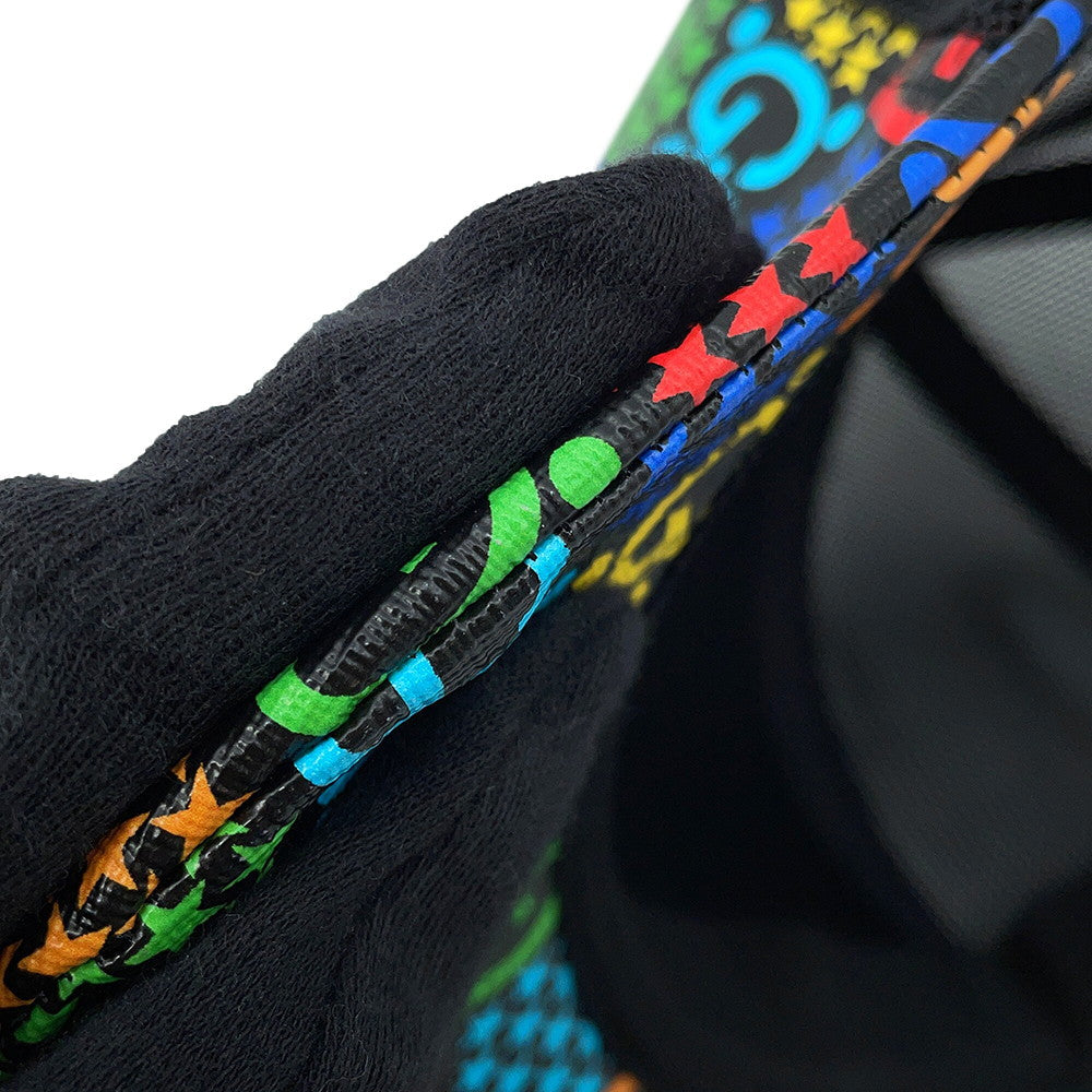 GUCCI GG Psychedelic Baseball Cap Size L Black/Multicolor601253 PVC Mesh