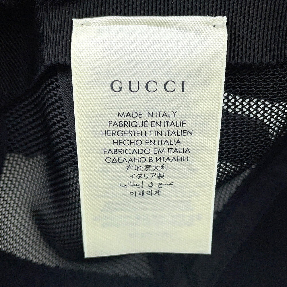GUCCI GG Psychedelic Baseball Cap Size L Black/Multicolor601253 PVC Mesh
