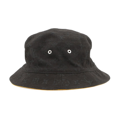 LOUIS VUITTON Hat・MonogramDenim Bucket Hat Size 58 Black/YellowM76208 Cotton60% Polyester40%