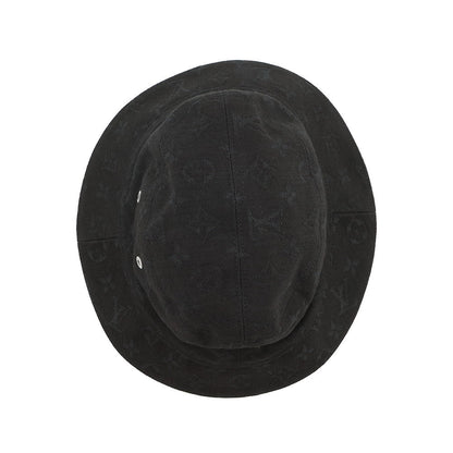 LOUIS VUITTON Hat・MonogramDenim Bucket Hat Size 58 Black/YellowM76208 Cotton60% Polyester40%