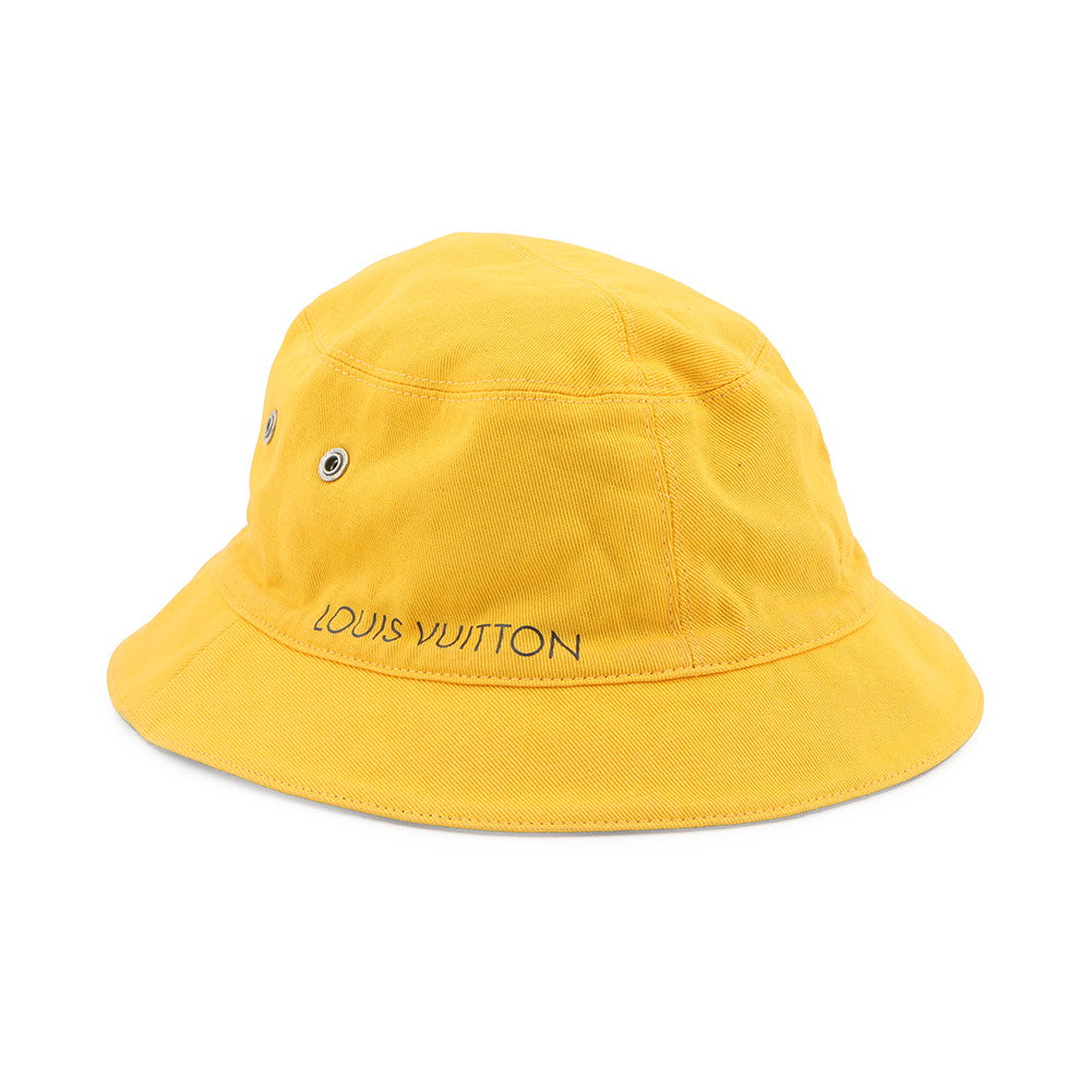 LOUIS VUITTON Hat・MonogramDenim Bucket Hat Size 58 Black/YellowM76208 Cotton60% Polyester40%