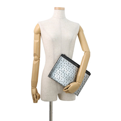 SAINT LAURENT PARIS Robot Clutch Bag Silver/Black397294 Leather