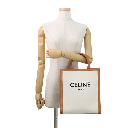 CELINE Vertical hippopotamus Natural/Tan192082 Canvas Leather Size Small
