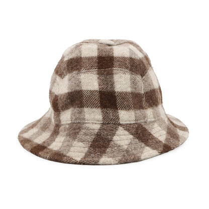 GUCCI checked fedora hat Size M Brown627041 Wool 100%