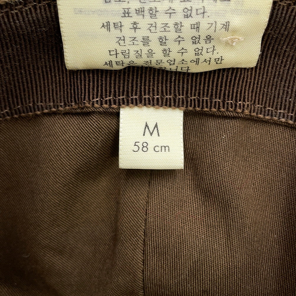 GUCCI checked fedora hat Size M Brown627041 Wool 100%