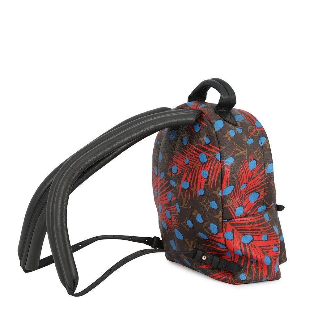 LOUIS VUITTON Palm Springs Backpack Noir/Red/BlueM41980 Monogram / Jungle Dot