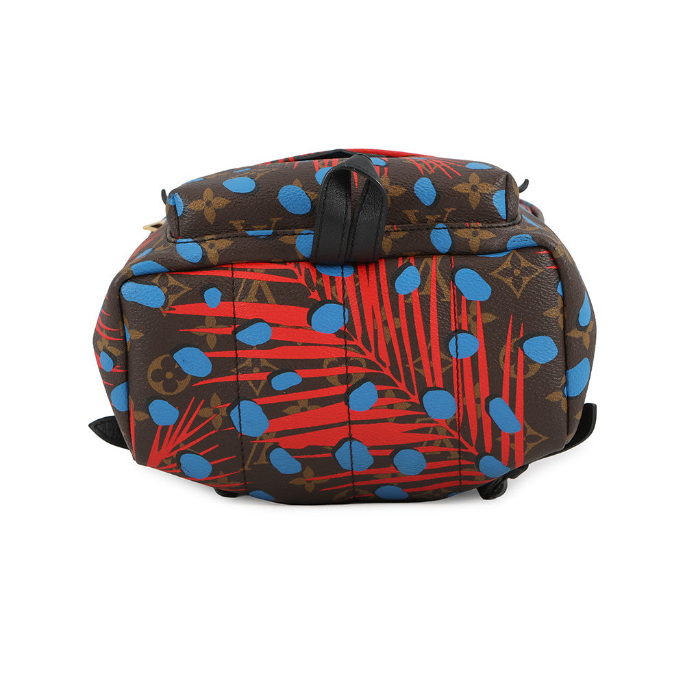LOUIS VUITTON Palm Springs Backpack Noir/Red/BlueM41980 Monogram / Jungle Dot