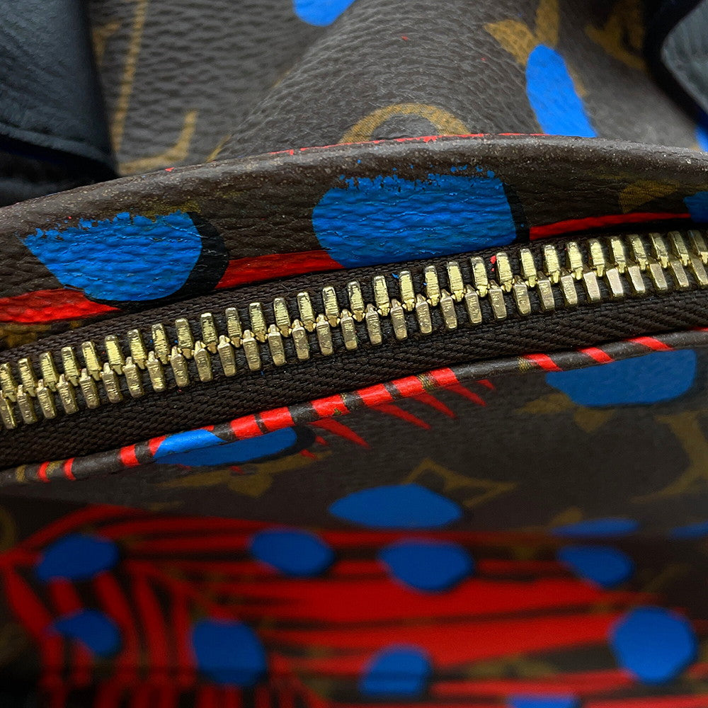 LOUIS VUITTON Palm Springs Backpack Noir/Red/BlueM41980 Monogram / Jungle Dot