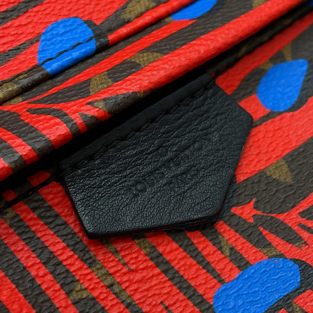 LOUIS VUITTON Palm Springs Backpack Noir/Red/BlueM41980 Monogram / Jungle Dot