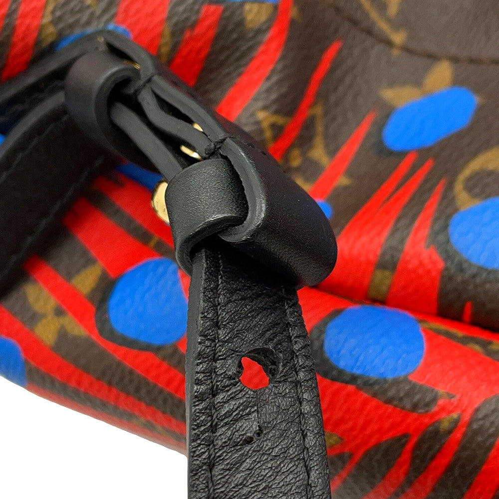 LOUIS VUITTON Palm Springs Backpack Noir/Red/BlueM41980 Monogram / Jungle Dot