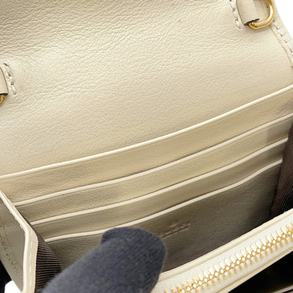 GUCCI Blondie Chain Wallet Off-white725219 Leather