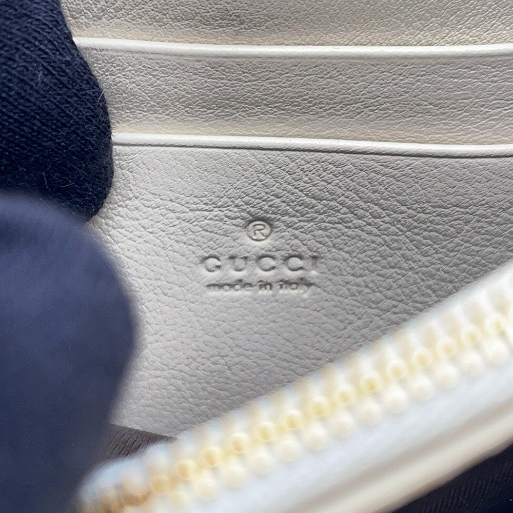 GUCCI Blondie Chain Wallet Off-white725219 Leather