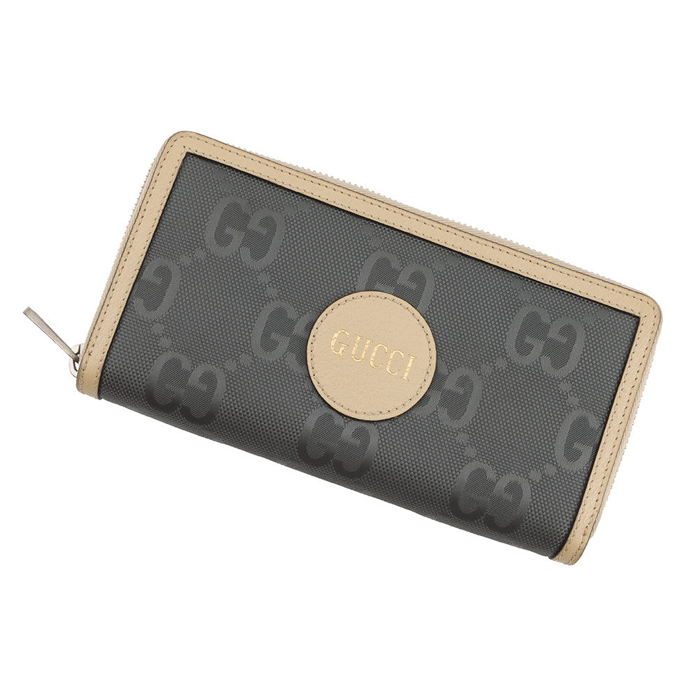 GUCCI Off the Grid Zip Around Wallet Gray/Beige625576 GGNylon/Leather