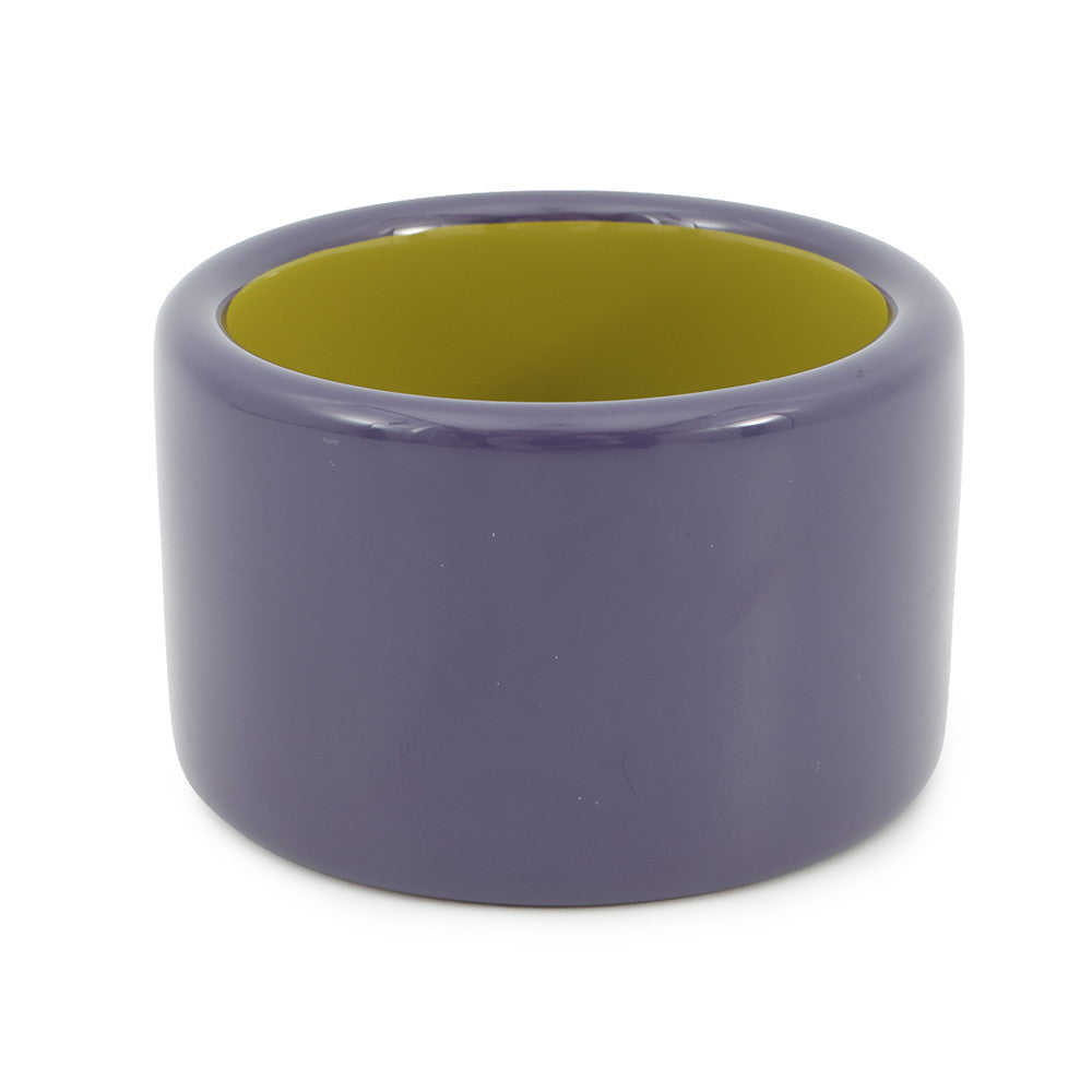 HERMES Bangle Size S/width 5cm Purple/Green LacquerWood