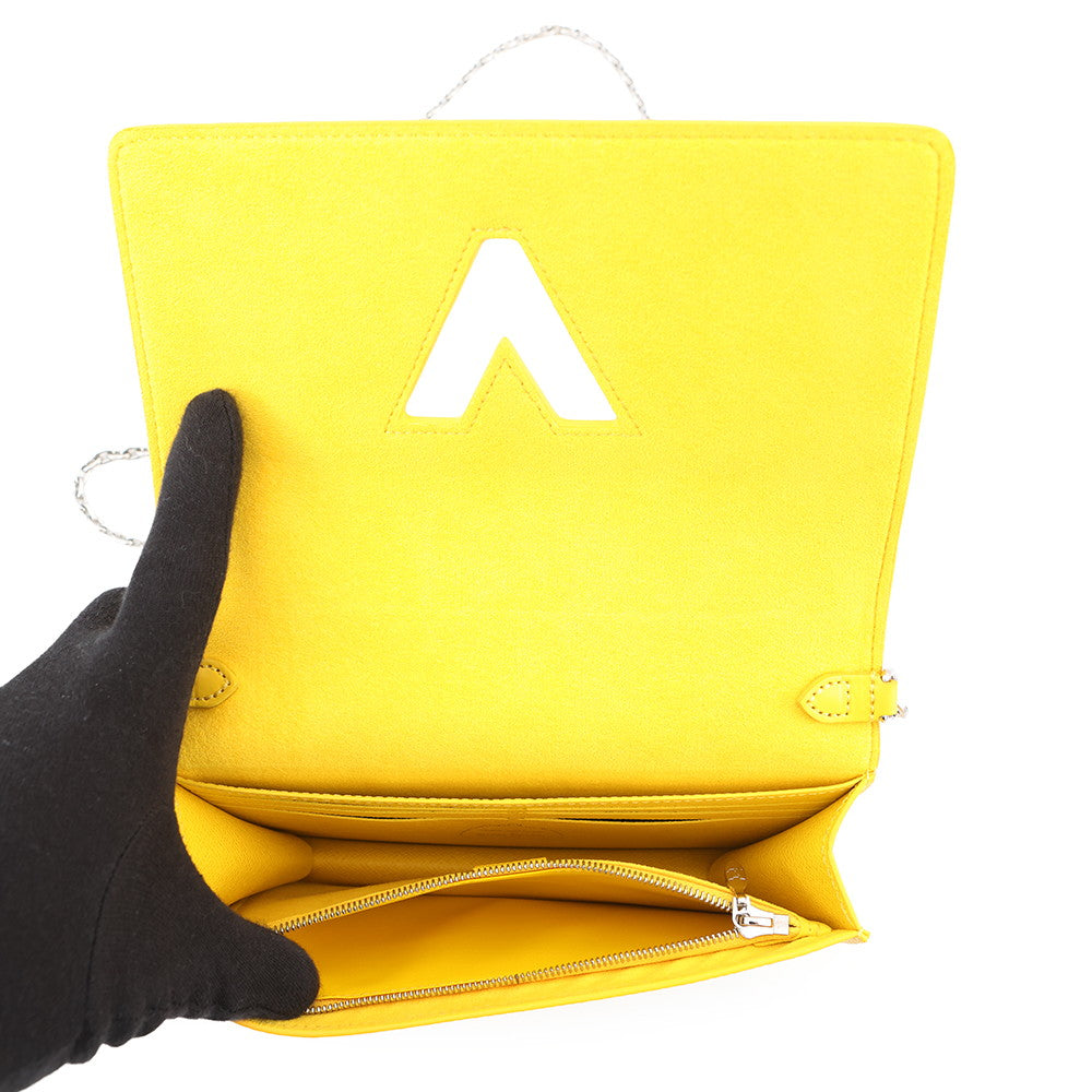 LOUIS VUITTON LVxYK Portefeuille Twist Belt Chain Wallet Yellow/NoirM81987 Epi Leather