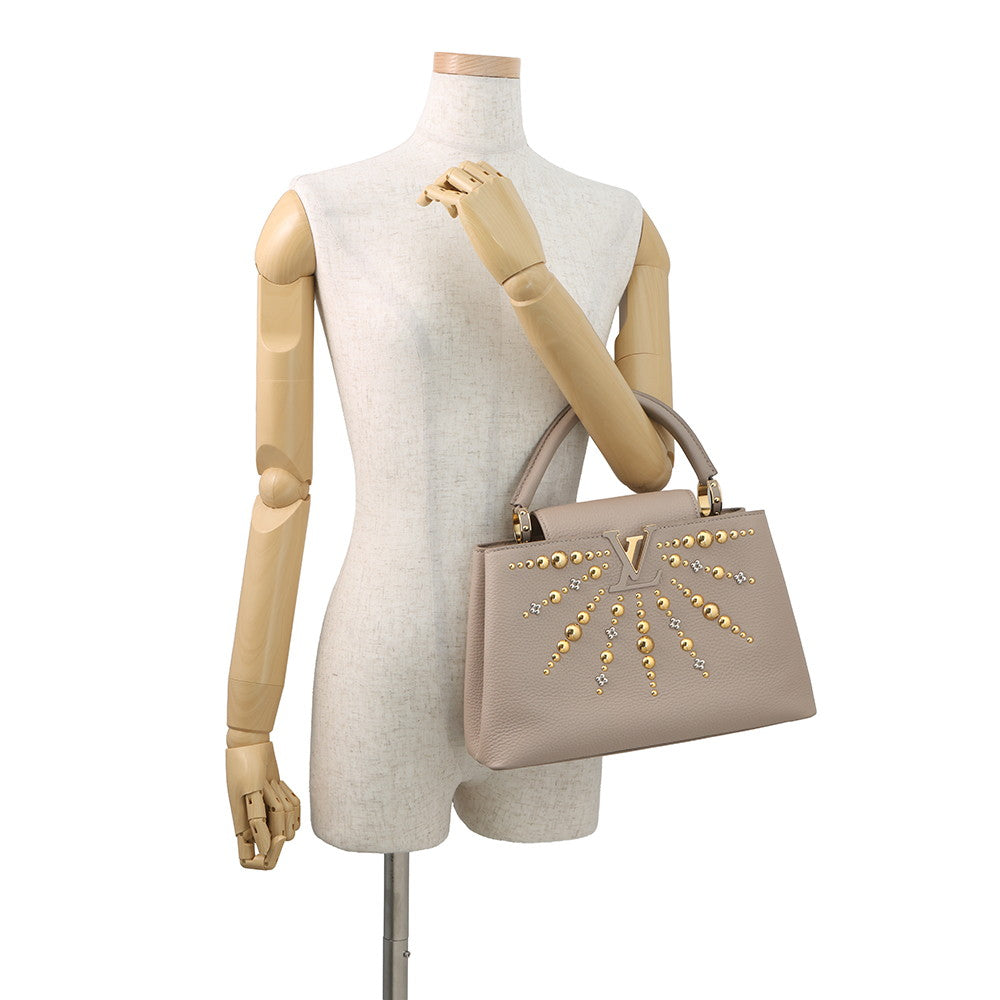 LOUIS VUITTON Capucines Galet Leather Size MM