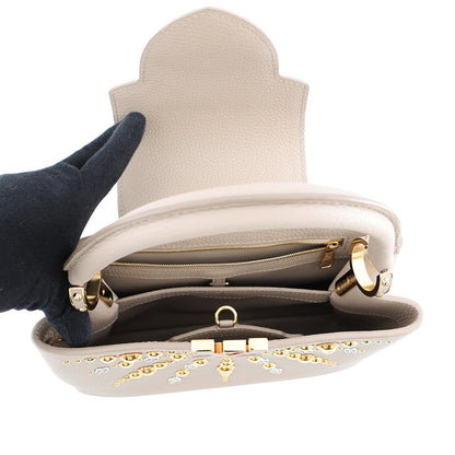LOUIS VUITTON Capucines Galet Leather Size MM