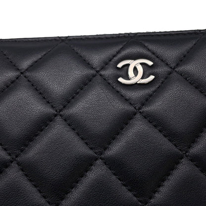 CHANEL Matelasse Zip Around Long Wallet BlackA50097 Lambskin