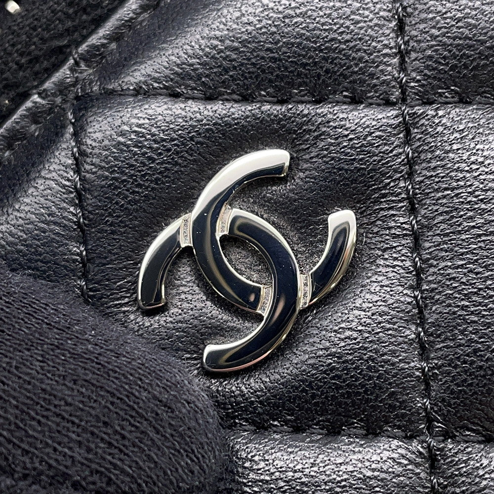CHANEL Matelasse Zip Around Long Wallet BlackA50097 Lambskin