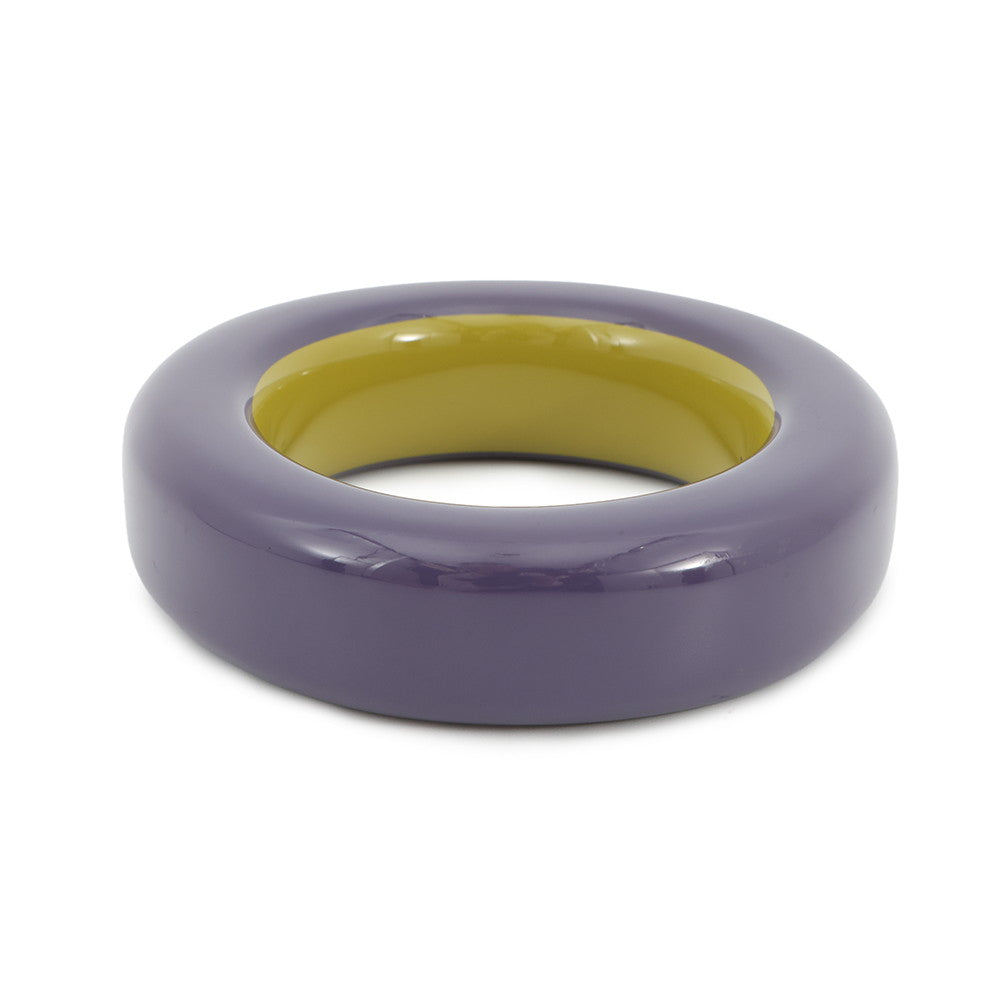 HERMES Bangle Size S/width 2cm Purple/Green LacquerWood