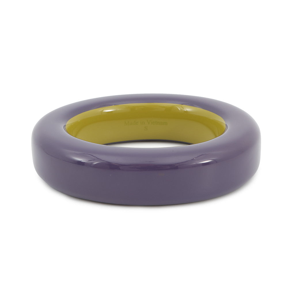 HERMES Bangle Size S/width 2cm Purple/Green LacquerWood